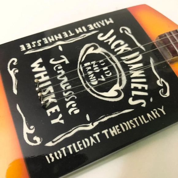 Mini Jack Daniels Display Guitar  Figurine 10 Inch and Stick on Patch - Picture 7 of 16